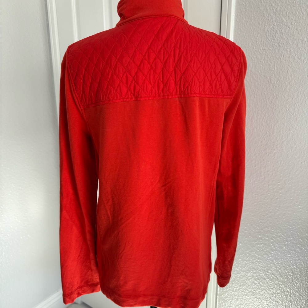 Talbots Orange Quarter-Zip Pullover - image 4
